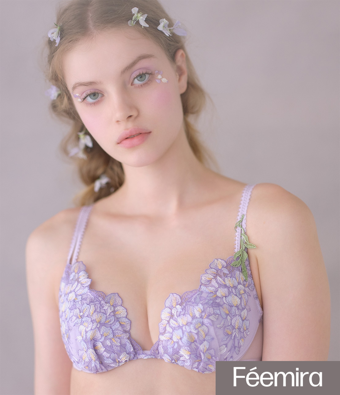 Peach John, Japanese Wisteria Floral Bra